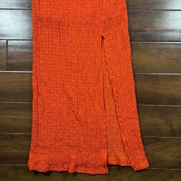 Free People Beach Size XS Orange Eleni Bodycon Midi Maxi Dress‎ - Picture 4 of 12